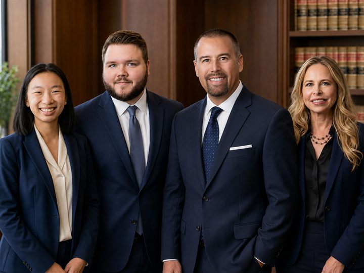 The Avena Law Office team, left to right: paralegal Claire Krause, associate attorney Eric Caudill, founding attorney Glenn E. Avena, and paralegal Kathryn Avena
