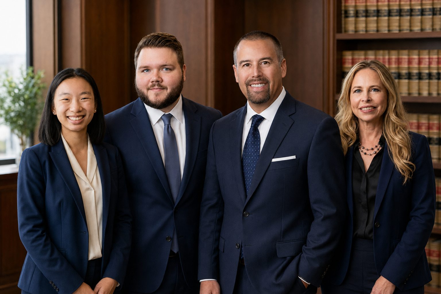 The Avena Law Office team: paralegal Claire Krause, associate attorney Eric Caudill, founding attorney Glenn E. Avena, and paralegal Kathryn Avena