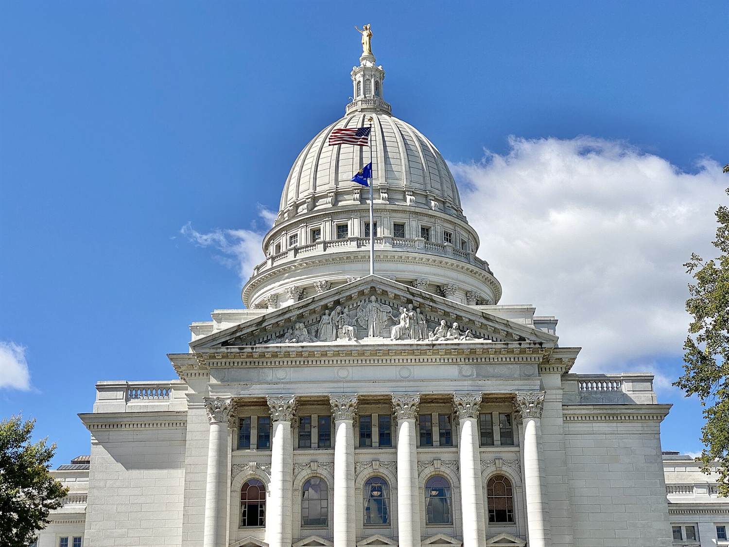 The Wisconsin State Capitol on Capitol Square, Madison